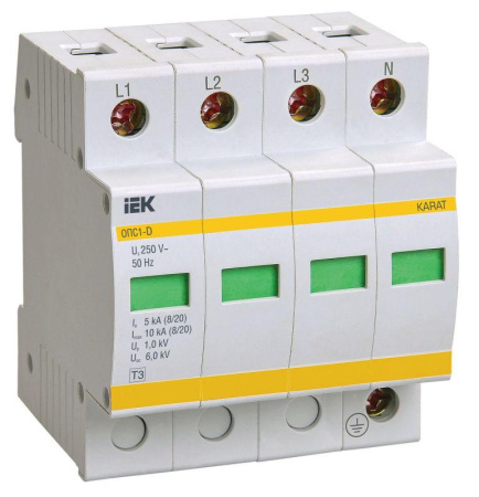 Ограничитель перенапряжения ОПС1-D 4P  MOP20-4-D