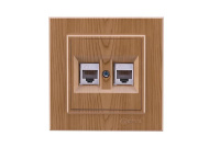 Розетка компьютерная 2-я CAT5 СП Karea IP20 дуб  56101036 Розетка компьютерная 2-я CAT5 СП Karea IP20 дуб  56101036