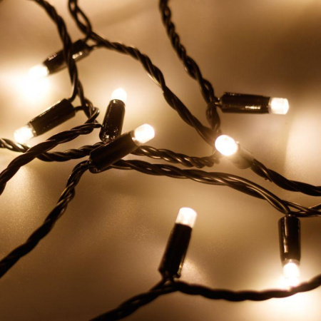 Гирлянда светодиодная ARD-STRING-CLASSIC-10000-BLACK-100LED-FLASH WARM230В 7Вт IP65  025795