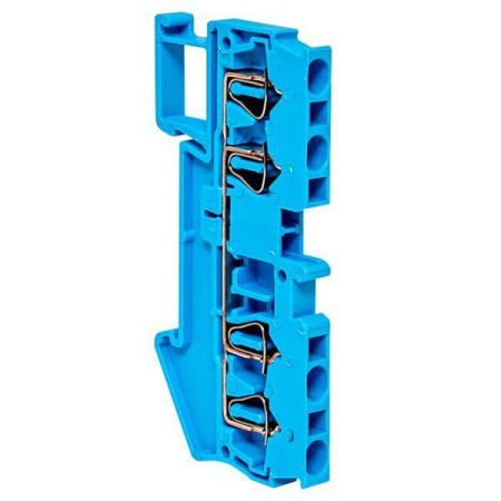 Колодка клеммная ST-2.5 28А 4 вывода пружинная син. PROxima  plc-jxb-st-2.5-4-blue