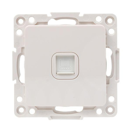Розетка компьютерная 1-м Стокгольм RJ45 механизм бел. PROxima  EYK01-035-10