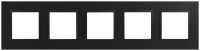 Рамка для розеток и выключателей ЭРА Elegance 14-5015-05 Classic на 5 постов антрацит  Б0060595 Рамка для розеток и выключателей ЭРА Elegance 14-5015-05 Classic на 5 постов антрацит  Б0060595