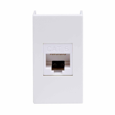 Розетка компьютерная 1-м 1мод. Viva RJ45 кат.6 бел.  45058