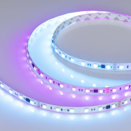 Лента светодиодная DMX-B60-10mm 24V RGB-PX6 15Вт/м IP20 5060 бегущий огонь (уп.5м)  033448