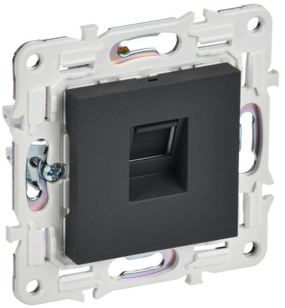 Розетка компьютерная RJ45 кат.5E SKANDY SK-K01G графит  SK-K10-1-K53
