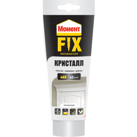 Клей монтажный " FIX" кристалл 185г  Б0047947
