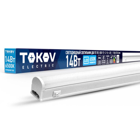 Светильник светодиодный ДБО Т5 14Вт 6.5К IP40  TKE-DBO-T5-1.2-14-6.5K