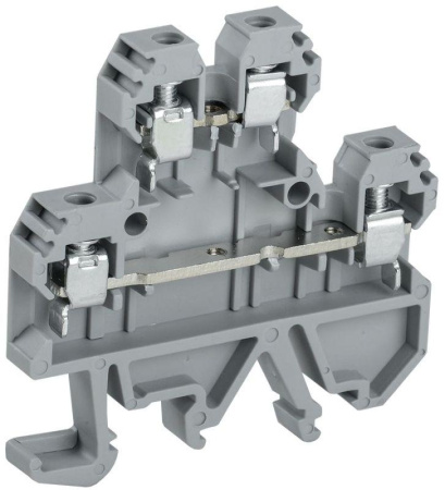Клемма винтовая КВИ-4-2L двухуровневая 4кв.мм сер.  YZN30-004D-K03