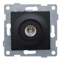 Розетка телевизионная TV 1-м СП Ugra механизм графит  С11А1-010