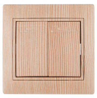 Выключатель 2-кл. СП Plano 10А IP20 1-104-11 250В сосна  Б0053771