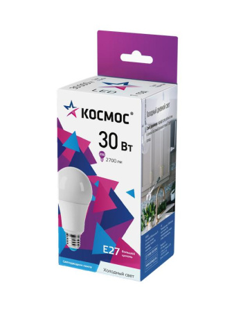 Лампа светодиодная А70 30Вт 6500К Е27 174-265В  LkecLED30wA70E2765
