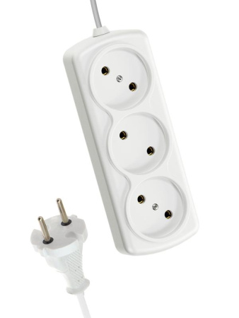 Удлинитель 3х3м 6А IP20 ШВВП 2х0.75  YKsm3m-3g(6A)E