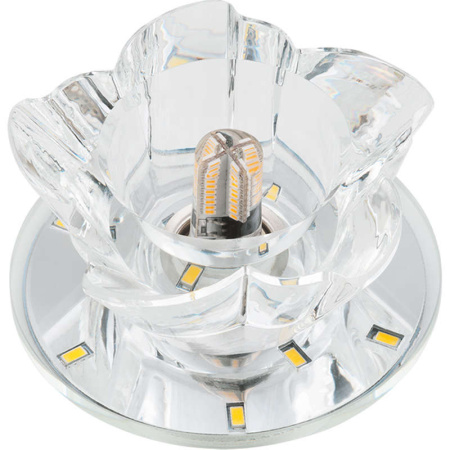 Светильник декоративный Luciole DLS-L125 G9 GLASSY/CLEAR G9 встраив. доп. светодиод. подсветка 3Вт без лампы основание стекло зеркальн. отделка кристалл прозр.  UL-00000376