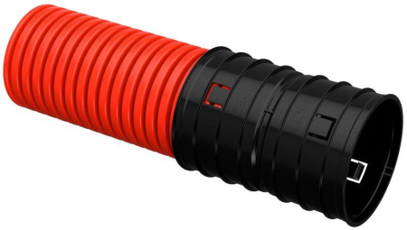 Труба гофрированная двустенная ПНД жесткая d125мм (дл.5.7м) ELASTA  ET-TG13-212-125-D57-K04