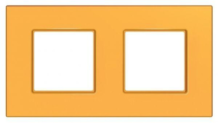 Рамка 2-м Unica quadro оранж. SchE MGU4.704.29