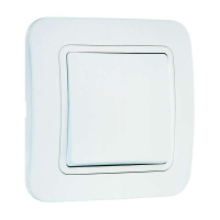 Выключатель 1-кл. СП Lillium 10А IP20 бел./бел.  70001