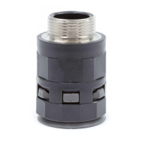 Муфта труба-коробка с металлической резьбой DN 36мм М50х1.5 полиамид черн.  PAS36M50N