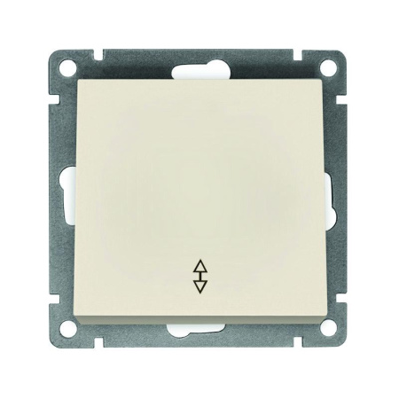 Переключатель проходной 1-кл. СП Афина 10А IP20 механизм сл. кость (ivory)  A0025-I