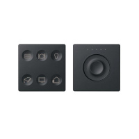 Комплект выключателя 6-кл. сенсорн. + регулятор Т3 KNX; RJ12 графит 82 Sense 8400675-038