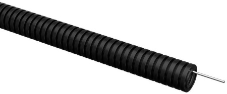 Труба гофрированная ПВХ d20мм с протяжкой черн. (уп.100м) ELASTA  ET-TG21-121-020-100-K02