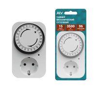 Таймер суточный мех. 96 перекл. 3.68кВт бел.  05161 9
