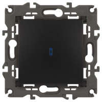 Выключатель 1-кл. СП Elegance 14-1102-05 10А IP20 250В 10AX с подсветкой механизм антрацит  Б0034219