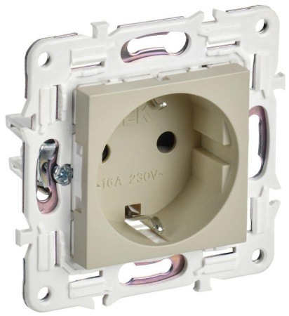 Розетка SKANDY 16А с заземл. без защ. шторок SK-R05B беж.  SK-R11-16-K10