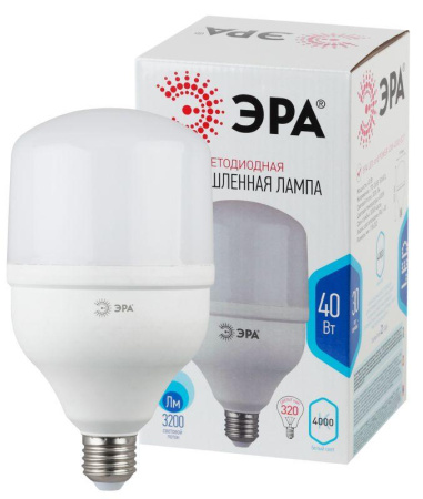 Лампа светодиодная высокомощная STD LED POWER T120-40W-4000-E27 40Вт T120 колокол 4000К нейтр. бел. E27 3200лм  Б0027005
