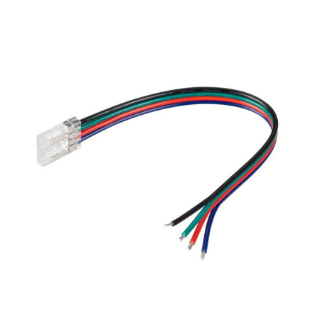 Коннектор COB-RGB-10mm-4pin-STW-L150 Лента-Провод  042064