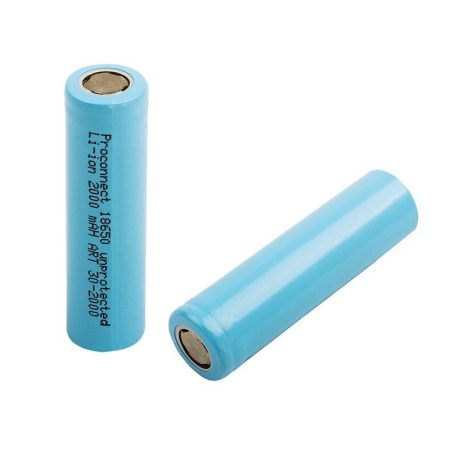 Аккумулятор Li-ion 18650 2000мА.ч unprotected (инд. упак.)  30-2000-01