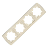 Рамка 4-м Маргарита горизонт. сл.кость (ivory) UNIversal МР004Г-I