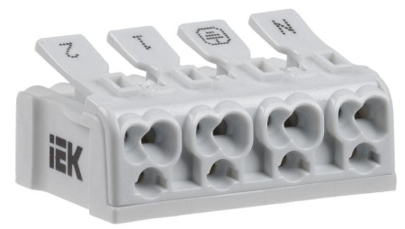 Клемма пружинная соединительная КСП4-2L+N+PE  UKZ-B06-4P-F0-E0-10