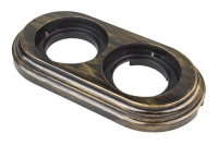 Рамка 2-м Лизетта ретро ABS-пластик бронз.  BF1-620-25