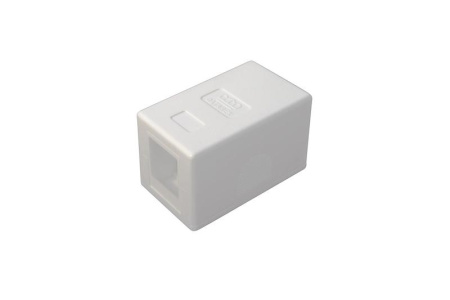 Корпус розетки для модуля Keystone 1 порт бел.  DR-5001