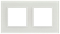 Рамка для розеток и выключателей ЭРА Elegance 14-5102-01М на 2 поста стекло матов. бел.  Б0065834 Рамка для розеток и выключателей ЭРА Elegance 14-5102-01М на 2 поста стекло матов. бел.  Б0065834