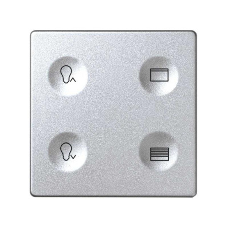 Выключатель сенсорный 4-кл. СП  82 Sense IP20 с тематич. маркир. Т3 алюм.  8000645-093