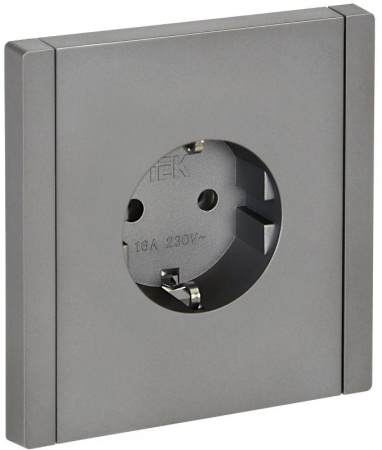 Розетка СП FORTE&PIANO FP516 16А с заземл. без защ. шторок винт. крепл. сталь  FP-R11-16-K46