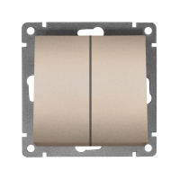 Выключатель 2-кл. СП Афина 10А IP20 механизм шампань  A0023-Br