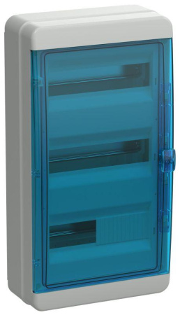 Корпус пластиковый КМПн-36 IP65 син. прозр. дверь TEKFOR  TF5-KP72-N-36-65-K03-K07