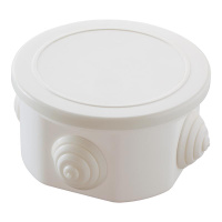 коробка наружная распаячная круглая с крышкой  10029