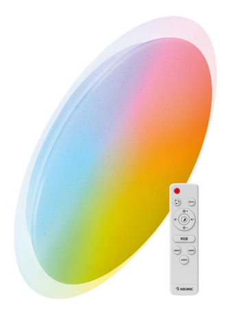 Светильник светодиодный PREMIUM GALAXY-RGB 75Вт 230В 3000-6500К 6000лм IP40 555х83мм настенно-потолочный управляемый с пультом ДУ с RGB подсветкой  KSGalaRGB75W