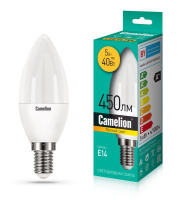 Лампа светодиодная LEDRB/5-C35/830/E14 5Вт 220В LED-M C37 3000К E14  15049