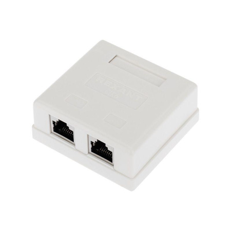 Розетка компьютерная 2-м ОП RJ45 (8P8C) кат.6 FTP экранир.  03-0146