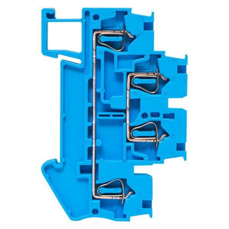 Колодка клеммная ST-2.5 26А пружинная двойн. син.  plc-jxb-st-2.5-4-2-blue