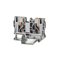 Клемма проходная зажим push-in 2 точки подключения 10кв.мм сер.  VPR-10-GY Клемма проходная зажим push-in 2 точки подключения 10кв.мм сер.  VPR-10-GY