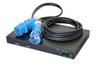 Блок АВР горизонт. 1U 230В 32А 7 4кВ.А розетки 10 C13/вилки 2 IEC 309 32 A 2P+E шнур 3м  60A-65-80-05BL