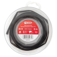 Трубка термоусадочная ТУТ нг 8/4 черн. ролик 2 м  tut-8-b-b