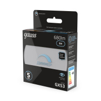 Лампа светодиодная Black 8Вт таблетка 4100К нейтр. бел. GX53 680лм диммир.  108408208-D