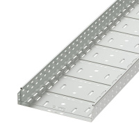 Лоток листовой перфорированный 400х80 L3000 сталь 1мм  35306