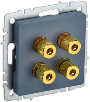 Аудиорозетка 4-м BRITE РА10-БрМ механизм маренго  BR-S40-K35